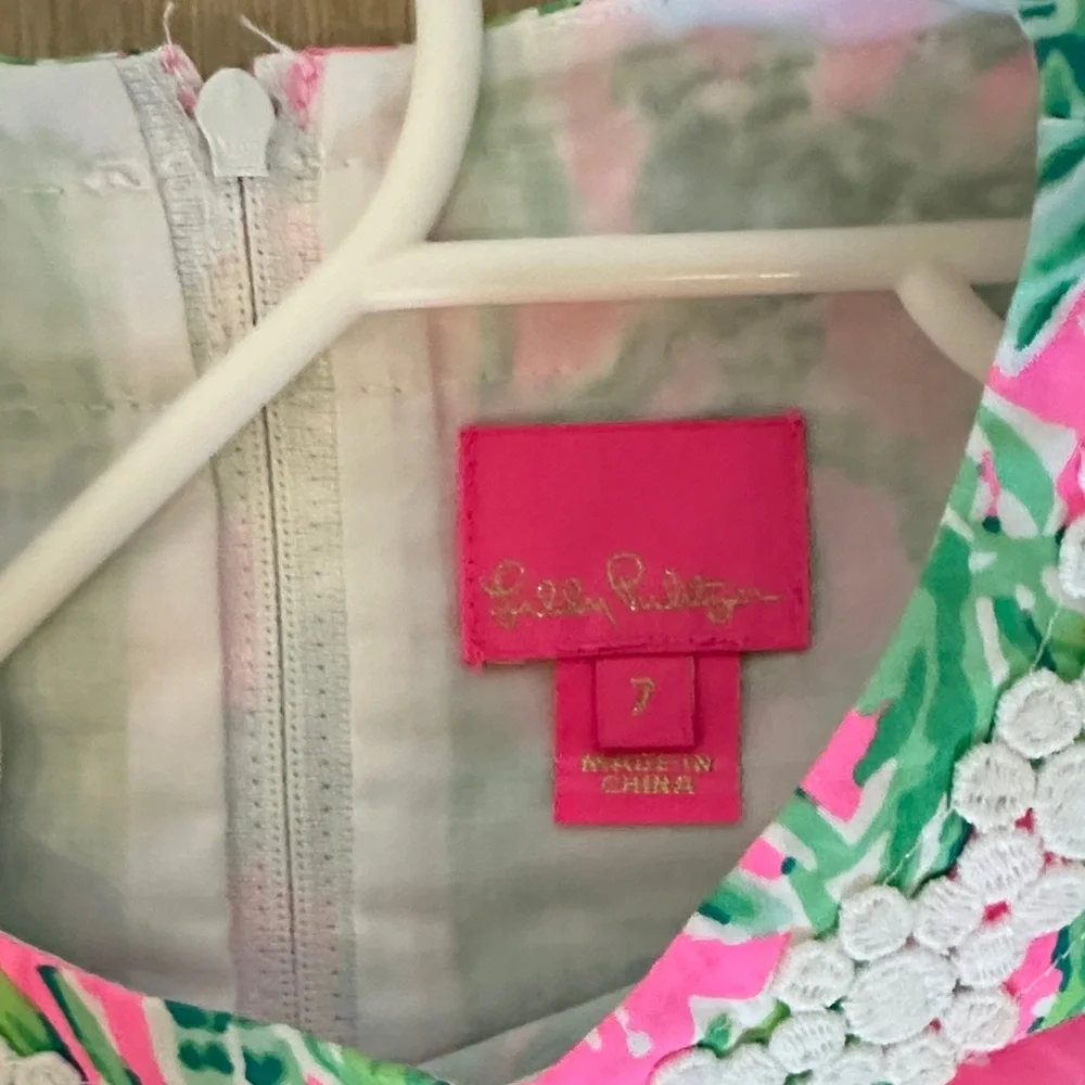 Lilly Pulitzer Pink and Green Tunic Dress - Picture 4 of 5